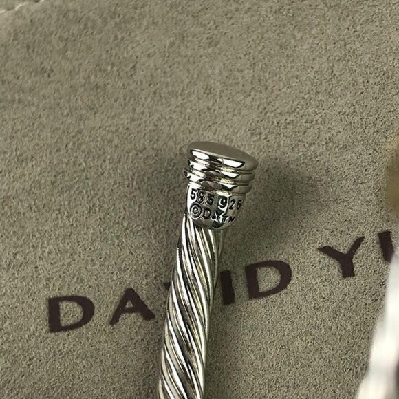 David Yurman Sterling Silver Cable Bracelet 5mm - Picture 7 of 7